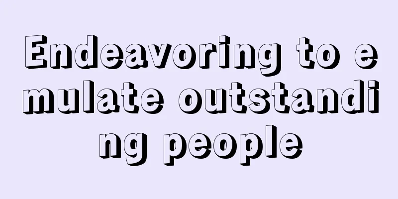 Endeavoring to emulate outstanding people