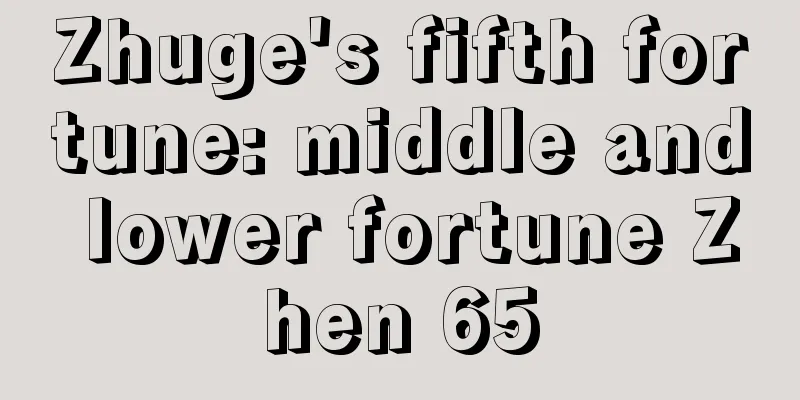 Zhuge's fifth fortune: middle and lower fortune Zhen 65