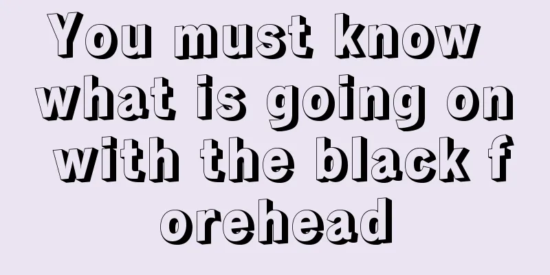 You must know what is going on with the black forehead