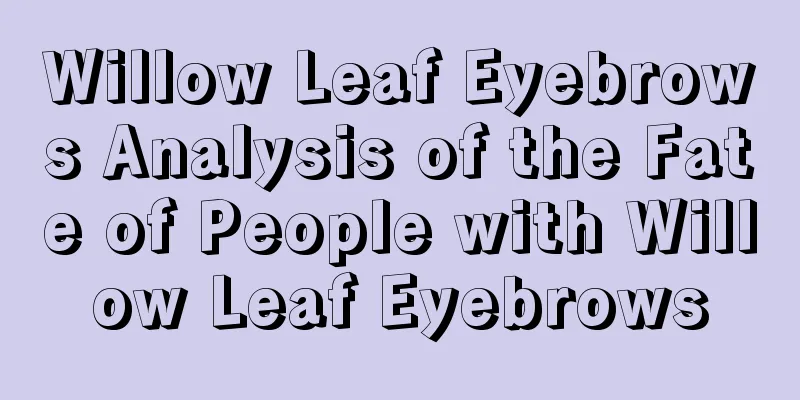 Willow Leaf Eyebrows Analysis of the Fate of People with Willow Leaf Eyebrows