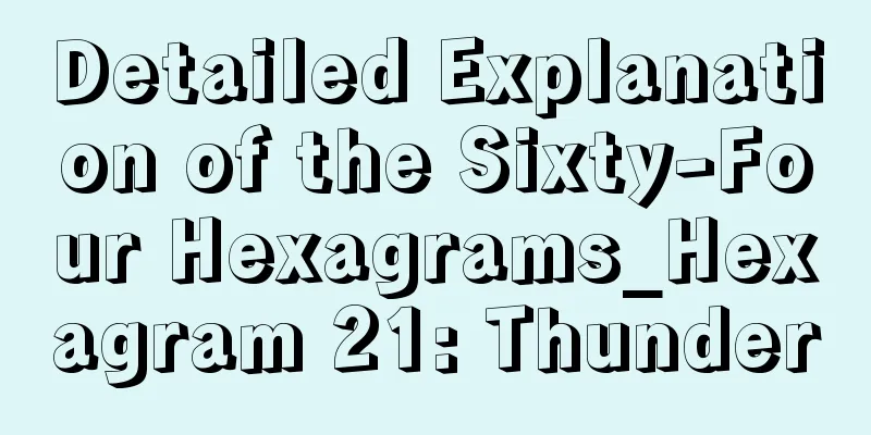 Detailed Explanation of the Sixty-Four Hexagrams_Hexagram 21: Thunder