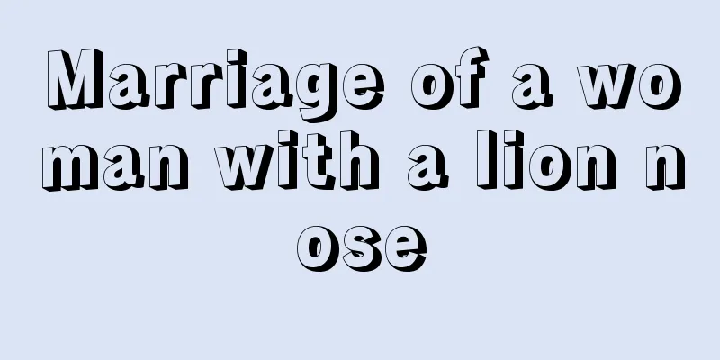 Marriage of a woman with a lion nose