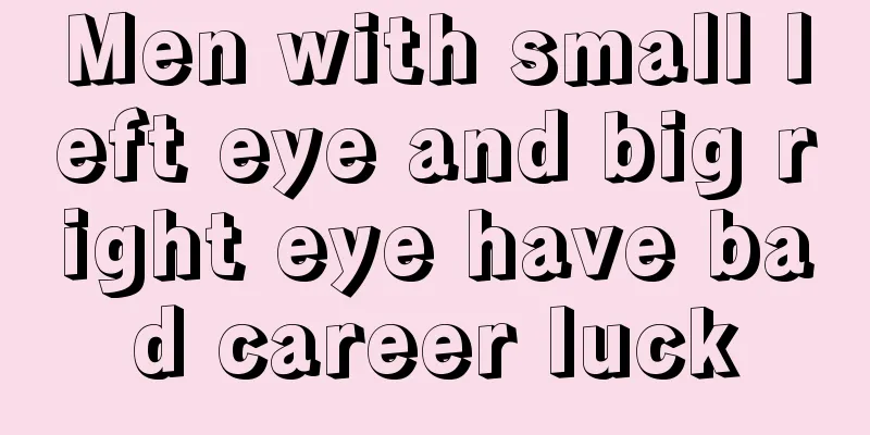 Men with small left eye and big right eye have bad career luck