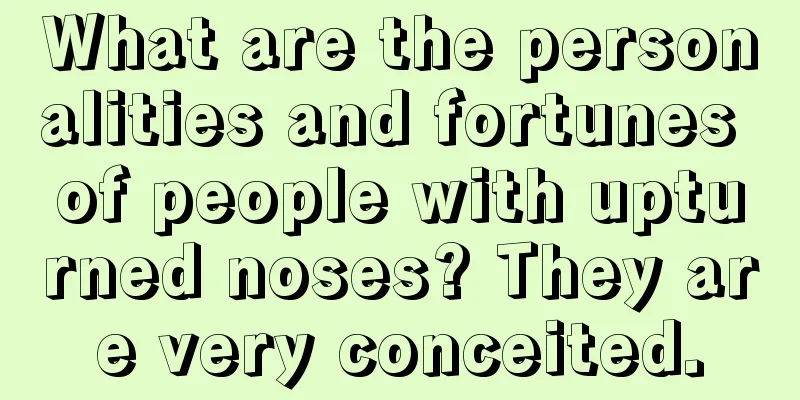 What are the personalities and fortunes of people with upturned noses? They are very conceited.