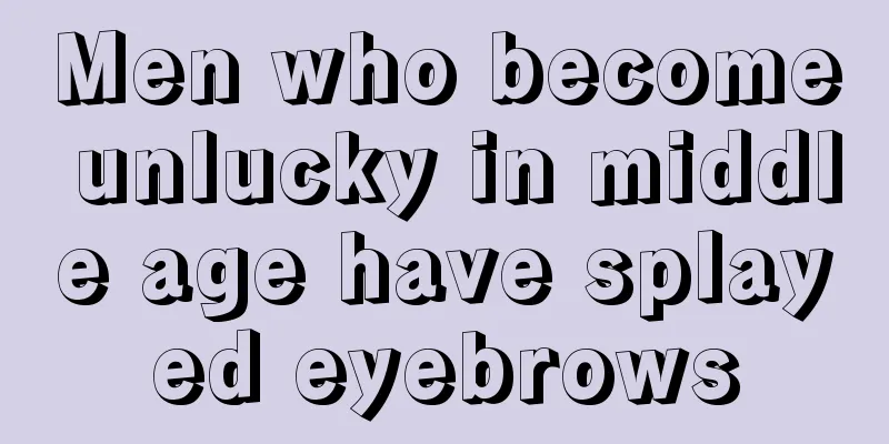 Men who become unlucky in middle age have splayed eyebrows