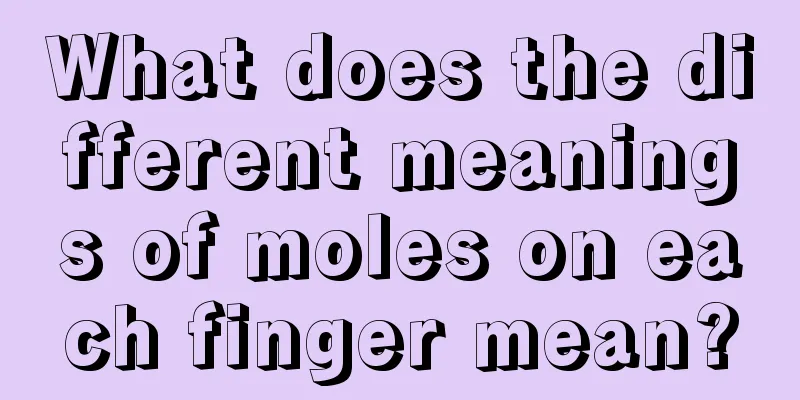 What does the different meanings of moles on each finger mean?