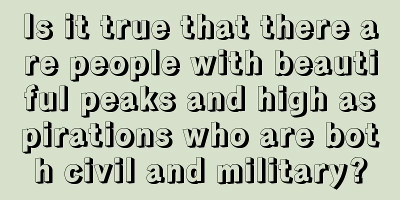 Is it true that there are people with beautiful peaks and high aspirations who are both civil and military?