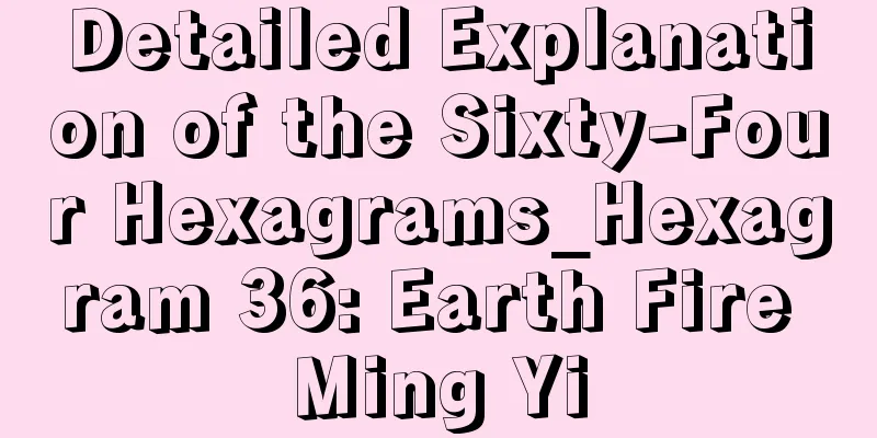 Detailed Explanation of the Sixty-Four Hexagrams_Hexagram 36: Earth Fire Ming Yi