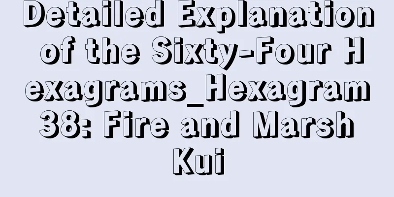 Detailed Explanation of the Sixty-Four Hexagrams_Hexagram 38: Fire and Marsh Kui