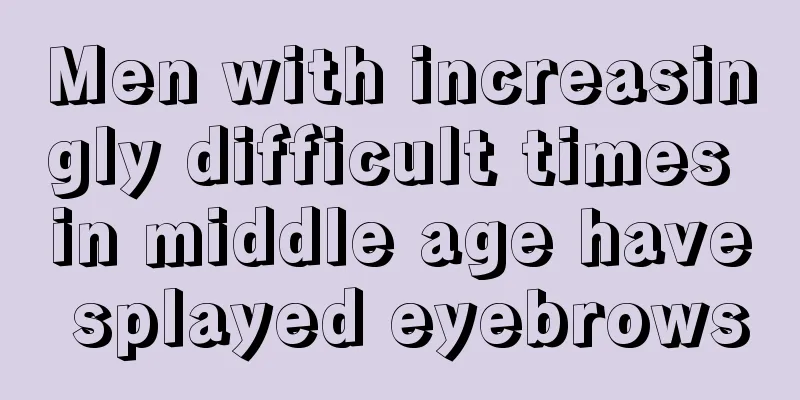 Men with increasingly difficult times in middle age have splayed eyebrows