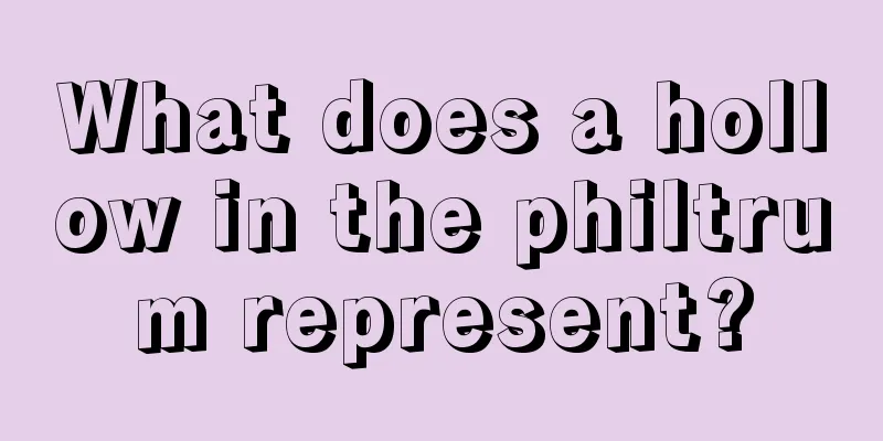 What does a hollow in the philtrum represent?