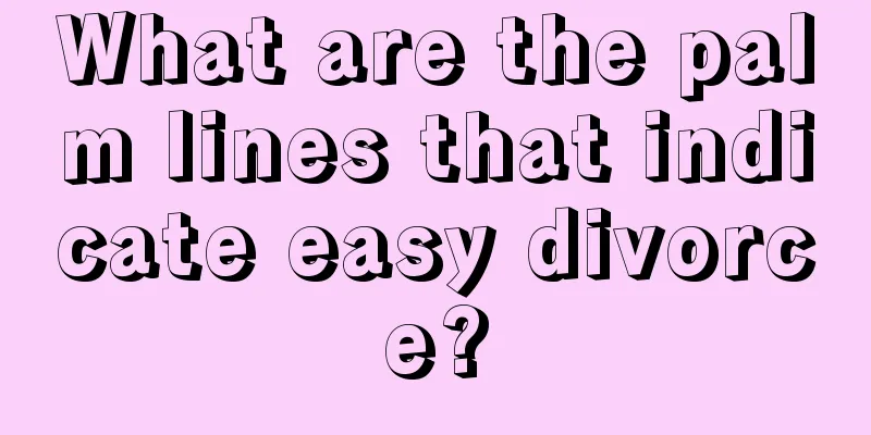 What are the palm lines that indicate easy divorce?