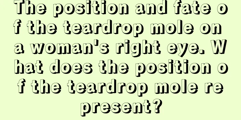 The position and fate of the teardrop mole on a woman's right eye. What does the position of the teardrop mole represent?