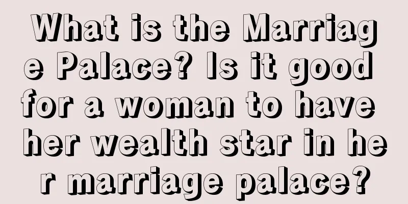 What is the Marriage Palace? Is it good for a woman to have her wealth star in her marriage palace?