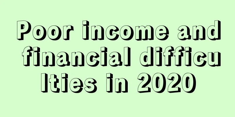 Poor income and financial difficulties in 2020