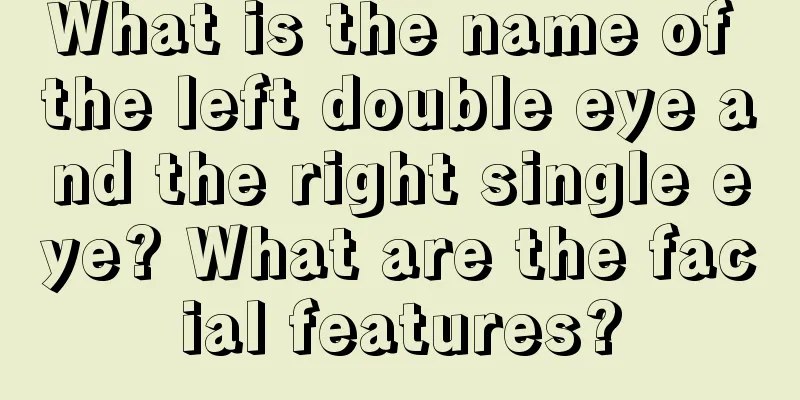 What is the name of the left double eye and the right single eye? What are the facial features?