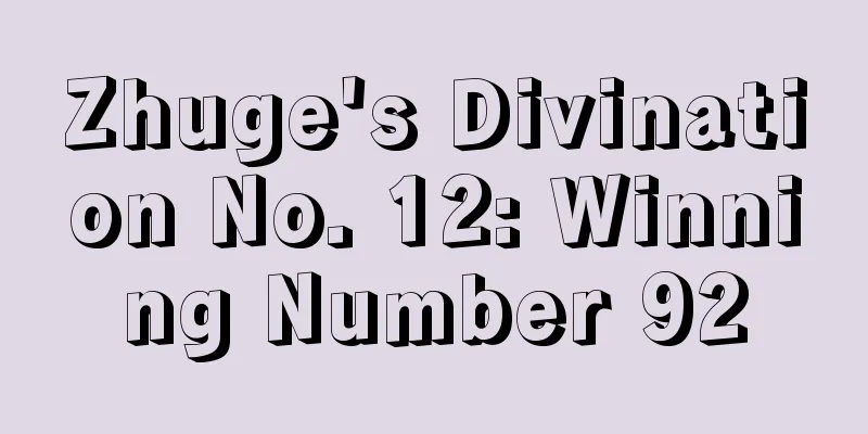 Zhuge's Divination No. 12: Winning Number 92