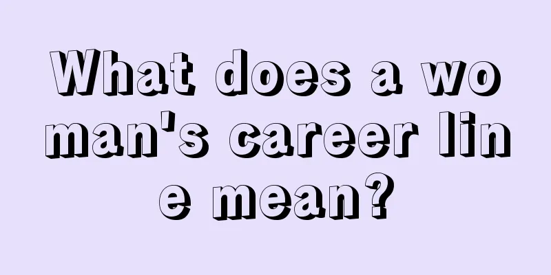 What does a woman's career line mean?
