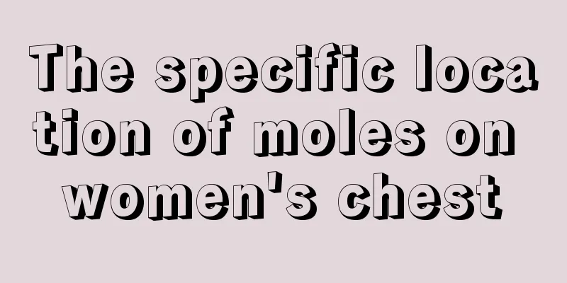 The specific location of moles on women's chest