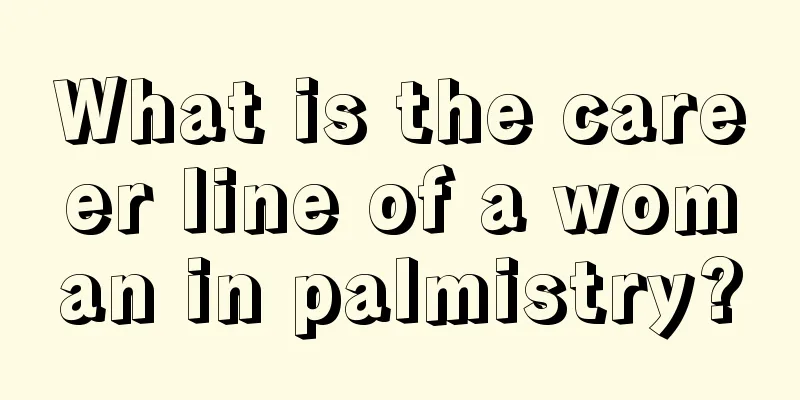 What is the career line of a woman in palmistry?