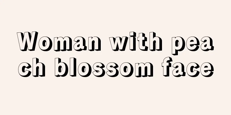 Woman with peach blossom face