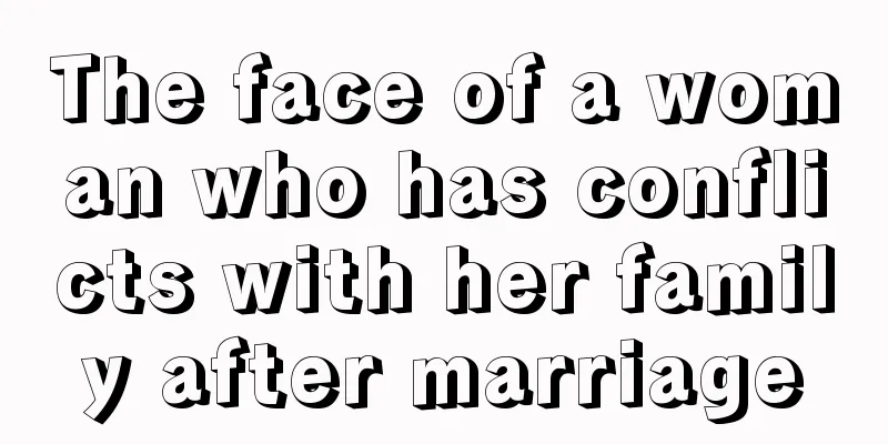The face of a woman who has conflicts with her family after marriage