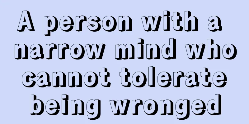 A person with a narrow mind who cannot tolerate being wronged