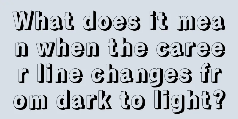 What does it mean when the career line changes from dark to light?