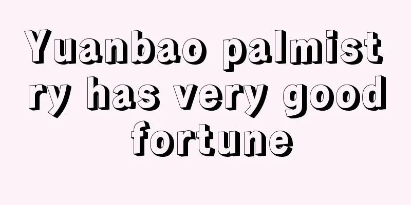 Yuanbao palmistry has very good fortune