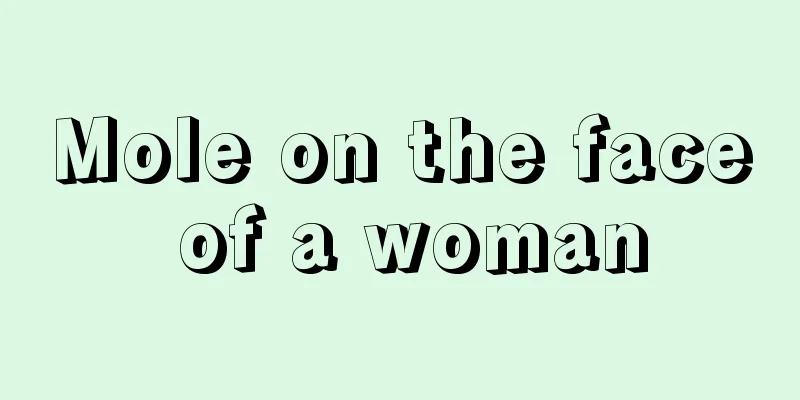Mole on the face of a woman