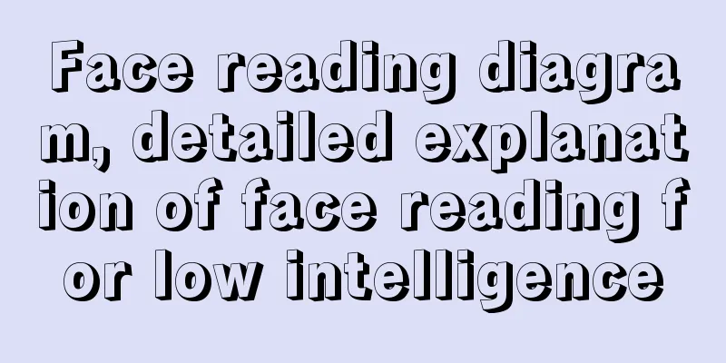 Face reading diagram, detailed explanation of face reading for low intelligence