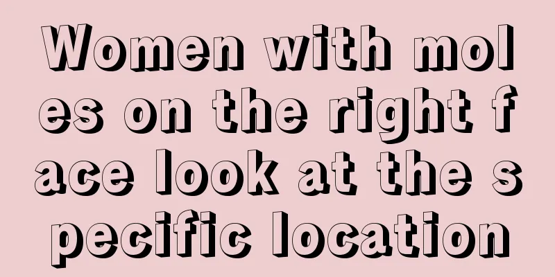 Women with moles on the right face look at the specific location