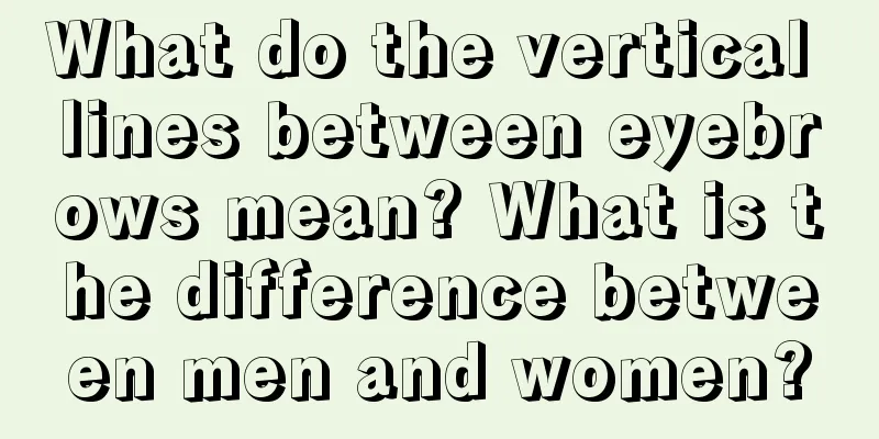 What do the vertical lines between eyebrows mean? What is the difference between men and women?
