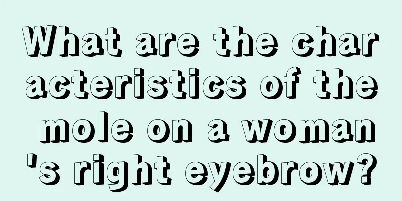 What are the characteristics of the mole on a woman's right eyebrow?