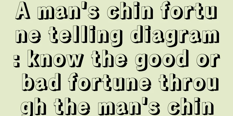 A man's chin fortune telling diagram: know the good or bad fortune through the man's chin