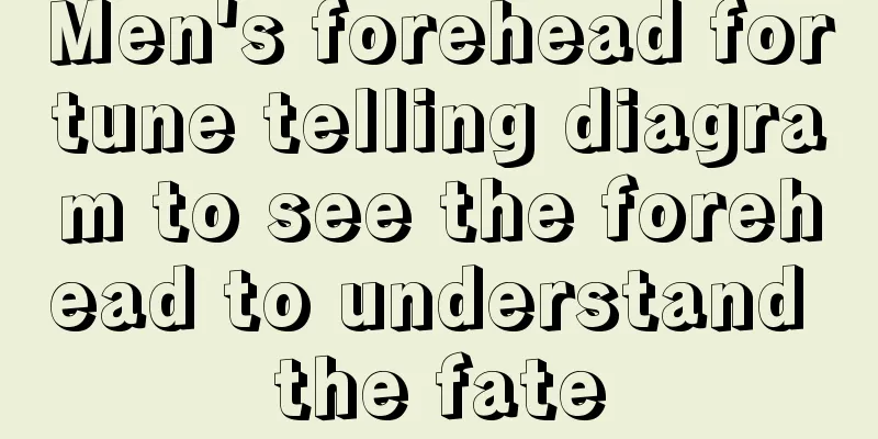 Men's forehead fortune telling diagram to see the forehead to understand the fate