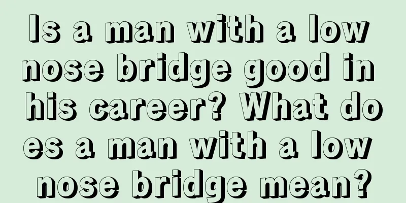 Is a man with a low nose bridge good in his career? What does a man with a low nose bridge mean?