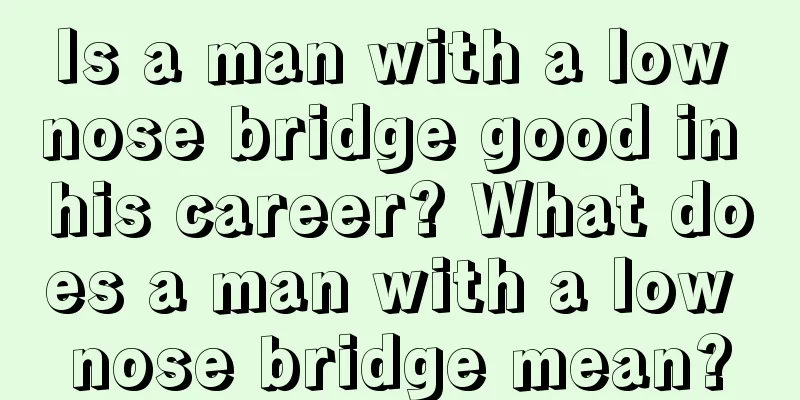 Is a man with a low nose bridge good in his career? What does a man with a low nose bridge mean?