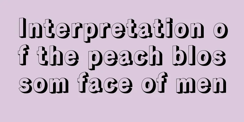 Interpretation of the peach blossom face of men