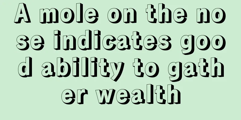 A mole on the nose indicates good ability to gather wealth