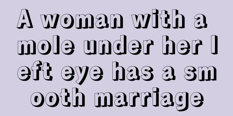 A woman with a mole under her left eye has a smooth marriage