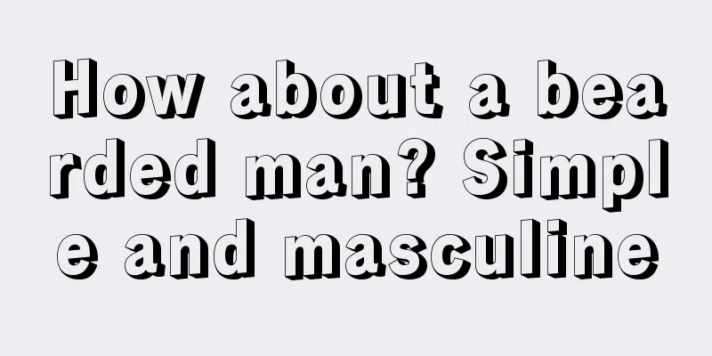 How about a bearded man? Simple and masculine