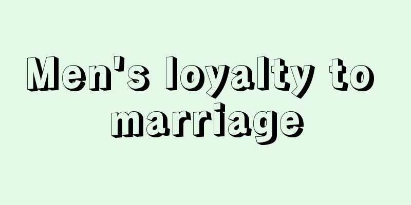 Men's loyalty to marriage