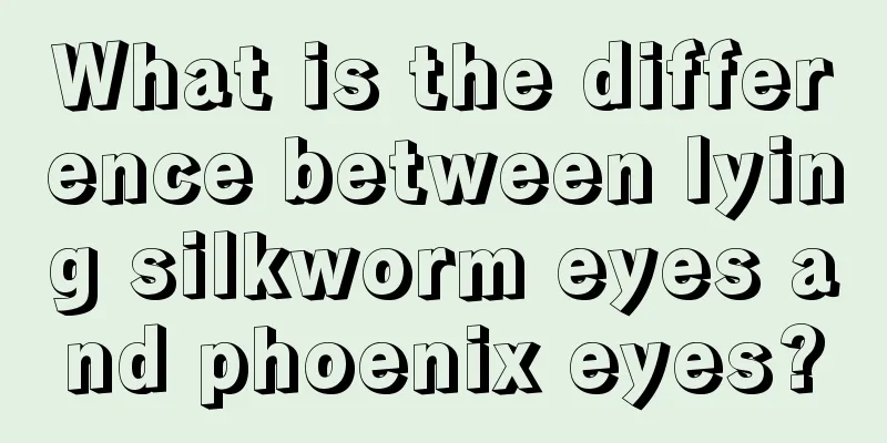 What is the difference between lying silkworm eyes and phoenix eyes?