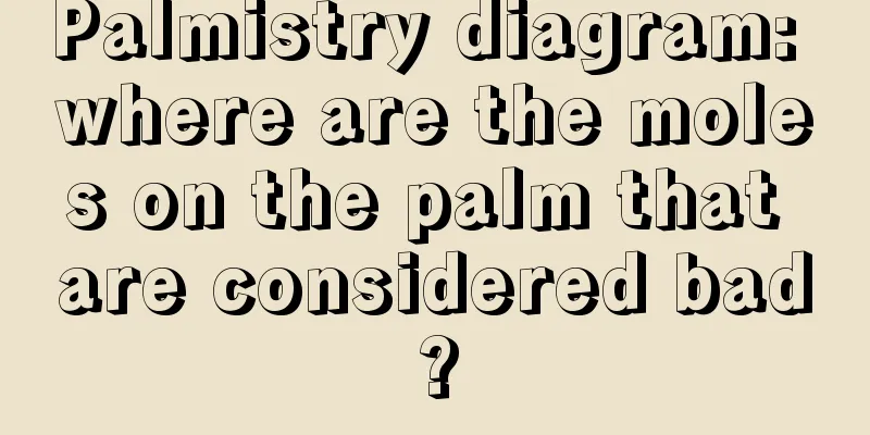 Palmistry diagram: where are the moles on the palm that are considered bad?