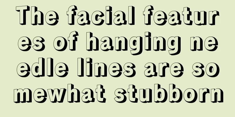 The facial features of hanging needle lines are somewhat stubborn