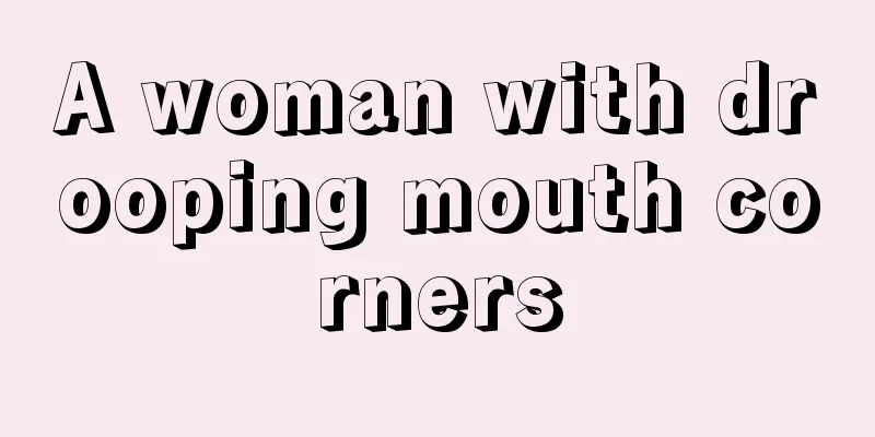 A woman with drooping mouth corners