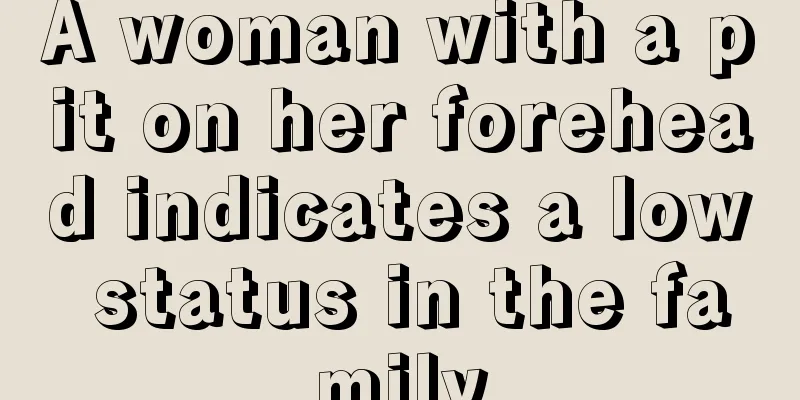 A woman with a pit on her forehead indicates a low status in the family