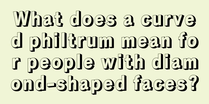 What does a curved philtrum mean for people with diamond-shaped faces?