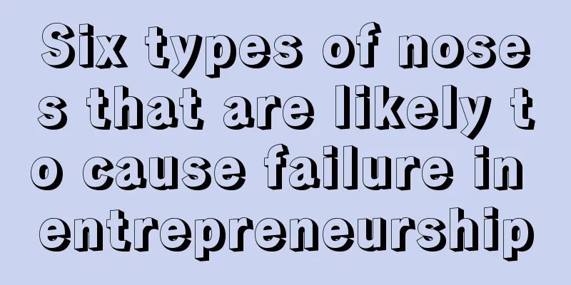 Six types of noses that are likely to cause failure in entrepreneurship